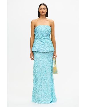 Acler Pipson Maxi Skirt - Blue