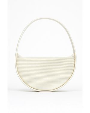 Acler Leather Pleated Shopping Tote - White