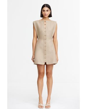 Acler Cinderford Mini Dress - Natural