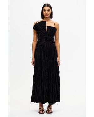 Acler Pleated Maxi Dress For - Black