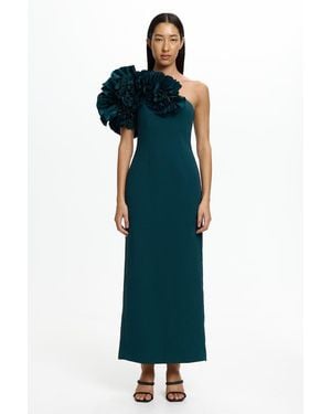 Acler One-Shoulder Midi Dress - Green