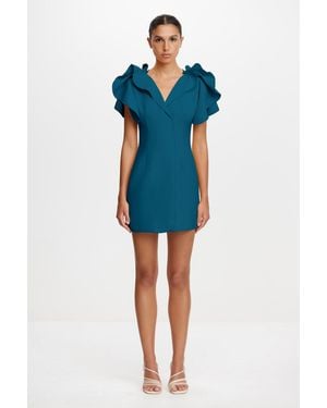 Acler Normanhill Mini Dress For Au6 Us2 - Blue