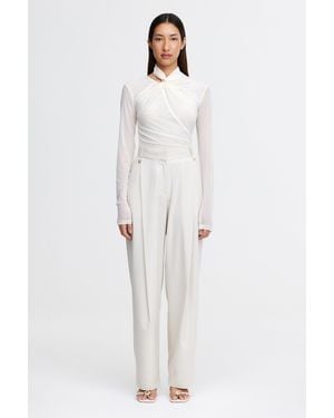 Acler High-Waisted Tailored Pant For - White