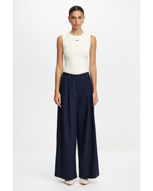 Acler High-Waisted Wide-Leg Pant For - Blue