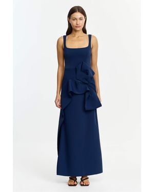 Acler Mannetto Maxi Dress By Maxi Dress, Polyester - Blue