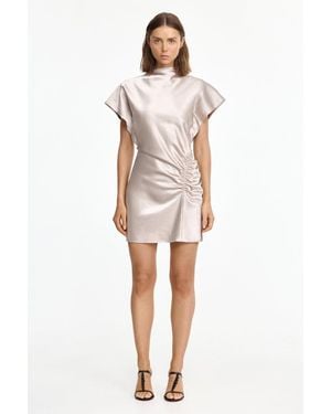 Acler Beckford Mini Dress - Natural