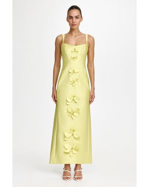 Acler Medoral Maxi Dress By 100% Polyester - Yellow