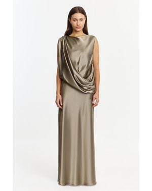 Acler Yaluma Maxi Dress By Woven Satin, Maxi Dress For - Natural