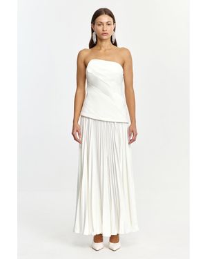 Acler Harden Maxi Dress By Maxi Dress, Woven Scuba - White