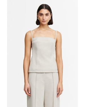 Acler Folie Top For Polyester Viscose Elastane Lyocell Acetate Wool - White