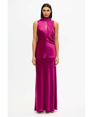 Acler Shortgreen Maxi Skirt - Purple