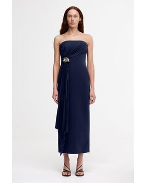 knee length dresses for ladies Acler Online AU Strapless Ivory Midi Dress, AU8 US4