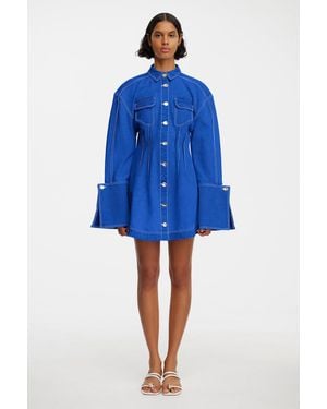 Acler Mini Dress, 100% Cotton - Blue