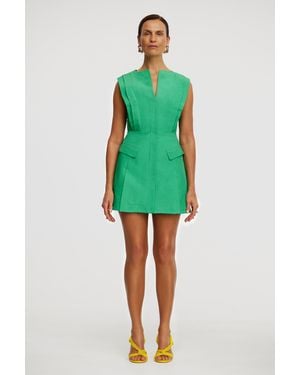 Acler Mini Dress, Viscose Linen Blend - Green