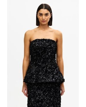 Acler Pipson Sequin Embellished Top For - Black