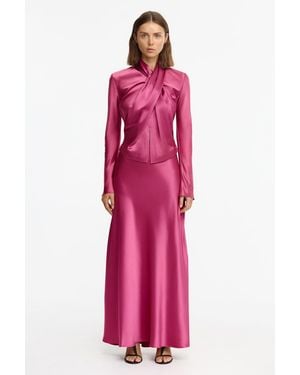 Acler Brosa Maxi Skirt - Pink