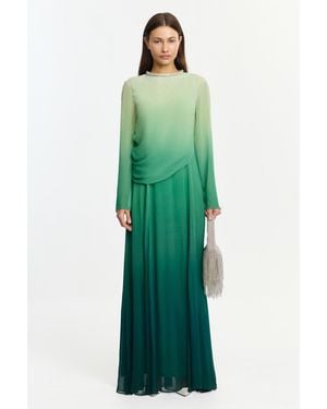Acler Bridle Maxi Dress By 100% Viscose - Green