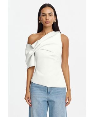 Acler Asymmetric One-Shoulder Top By - White