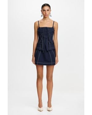 Acler Burwell Mini Skirt - Blue
