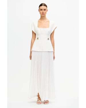 Acler Bollow Maxi Dress - White