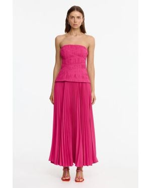 Acler Rockland Strapless Midi Dress - Pink