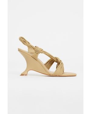 Acler Iverly Knot Wedge - Metallic