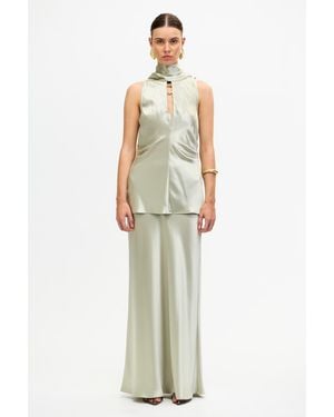 Acler Shortgreen Maxi Skirt - White