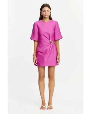 Acler Mannersly Mini Dress By - Pink