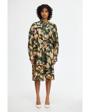 Acler Clarevale Short For 100% Cotton - Green