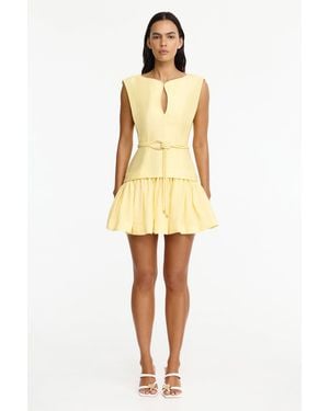 Acler Sleeveless Mini Dress - Yellow