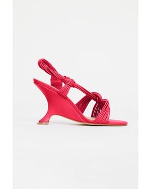 Acler Iverly Knot Wedge - Red