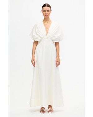 Acler Maxi Dress For Linen-Blend Fabric - White