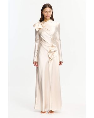 Acler Ramwark Maxi Dress For Satin - Natural