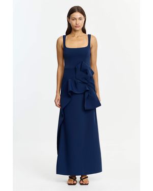 Acler Mannetto Maxi Dress By Maxi Dress, Polyester - Blue