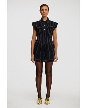 Acler Collared Shirt Dress, 100% Cotton, For - Black