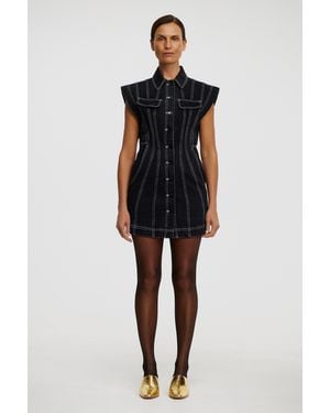 Acler Collared Shirt Dress, 100% Cotton, For - Black