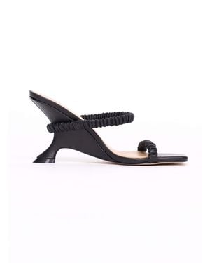 Acler Hanwright Wedge, For Leather, 10Cm Heel, Slip-On Style - Black