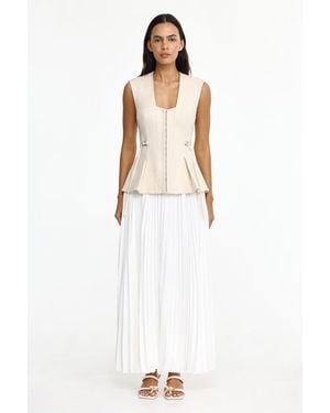 Acler Sleeveless Midi Dress, Colour, Size - White