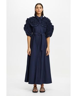 Acler Gedney Midi Shirt Dress For Cotton - Blue