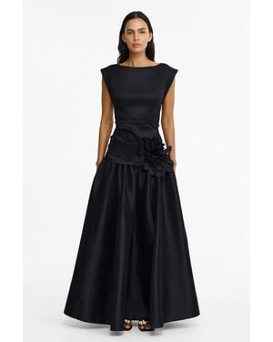 Acler Satin-Like Maxi Gown For - Blue