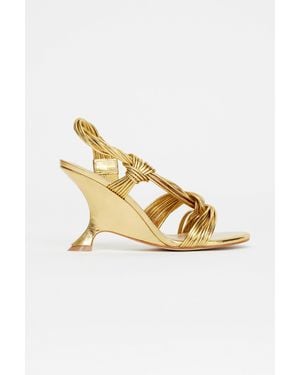 Acler Iverly Knot Wedge - Metallic