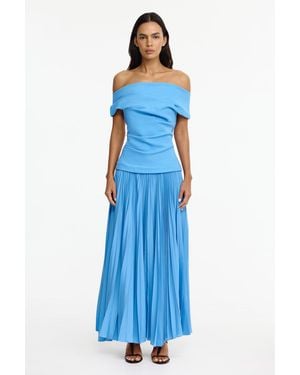 Acler Off-The-Shoulder Maxi Dress For - Blue