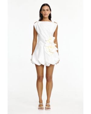 Acler Mini Dress For Stretch Dupion Fabrication - White
