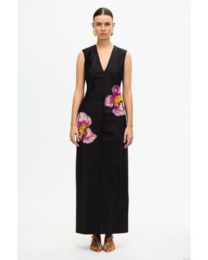 Acler Eastonhill Maxi Dress For Polyester - Black