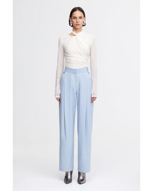 Acler High-Waisted Tailored Pant For - Blue