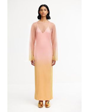 Acler Hand-Beaded Maxi Dress - Pink
