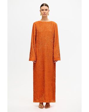 Acler Pinmore Maxi Sequin Dress - Orange