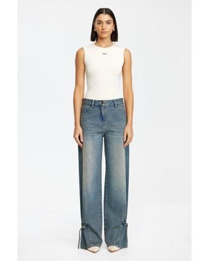 Acler Wide Leg Jean, 100% Cotton - Blue