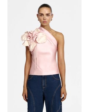 Acler One-Shoulder Event Top - Blue