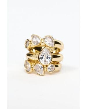 Acler Damon Triple Stack Ring - Metallic